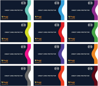 Boxiki Travel RFID Blocking Sleeves, Set with Color Coding | Identity Theft Prev