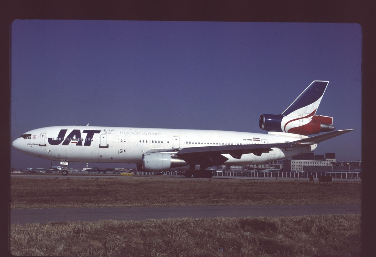 Orig 35mm airline slide JAT Yugoslav Airlines DC-10-30 YU-AMB | eBay
