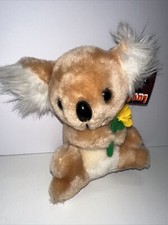 VINTAGE 1979 RUSS Luv Pets Koala with Yellow Flower 918 Plush Korea NWT