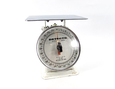 Vintage Detecto Scale - PT-25A - 25 lb. x 1/8 lb.  Dial Portion Enamel Housing