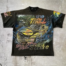 Vintage 90s NASCAR Dale Earnhardt Bass Pro Shops AOP Tee Thrill Of The Strike XL