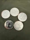 1 oz silver bullion rounds lot of 5