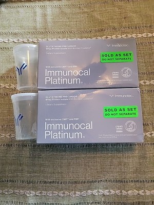 2x Immunotec: Immunocal Platinum. Brand New. 30 Pouches Ea