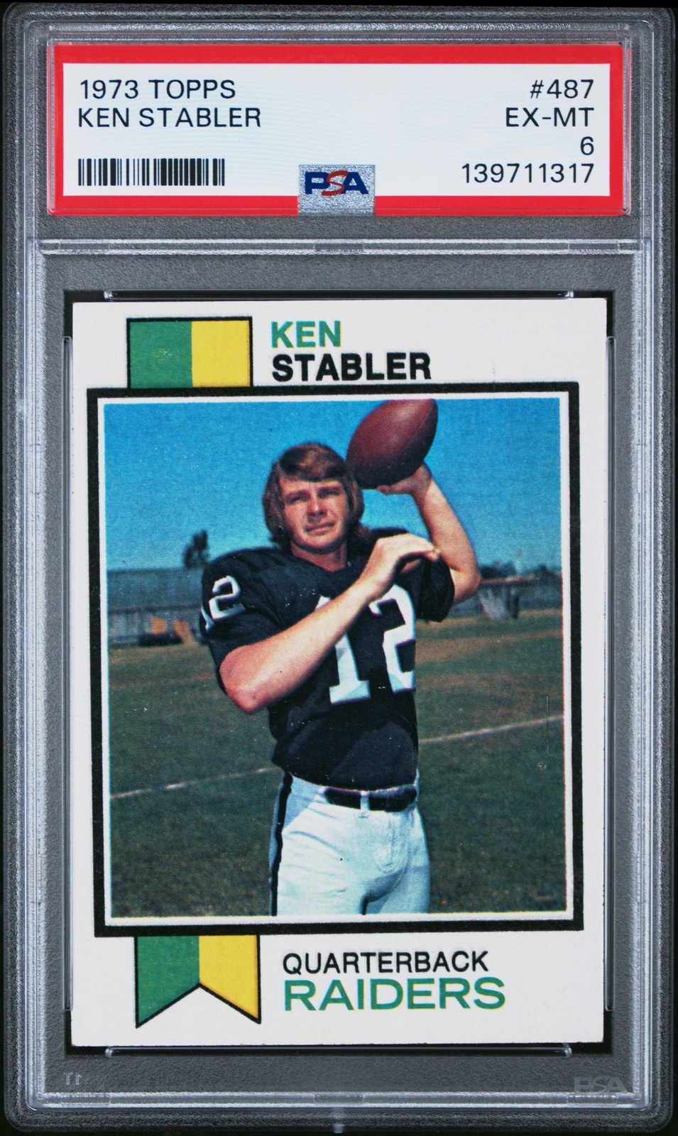 1973 TOPPS #487 KEN STABLER PSA 6