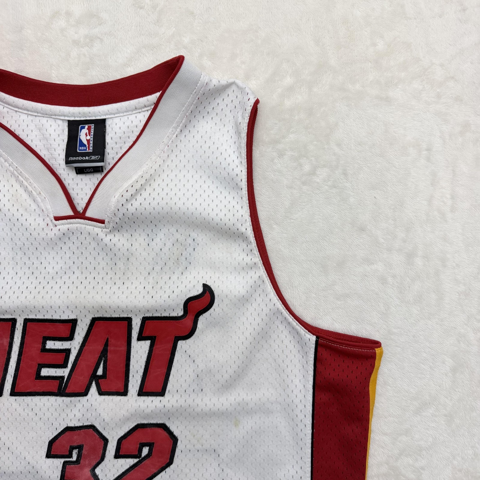 Reebok Miami Heat Shaquille O'Neal Jersey Mens Large White NBA Basketball 32 thumbnail 3