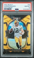 2022 Panini Select #55 Aaron Rodgers Gold Prizm PSA 10 #/10