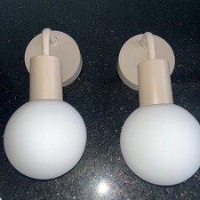 Set Of Two LED Rechargeable Glass Wall Lights With Remote Easy Installation
