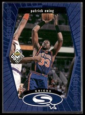 1998-99 UD Choice #SQ18 Patrick Ewing StarQuest Blue Knicks Card 3202D