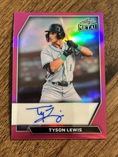 2026 Leaf Metal Baseball Base Auto Tyson Lewis Pink Prismatic #BA-TL1 /6