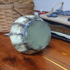 Vintage Distressed 11"H Metal Decorative Ginger Jar with Chained Lid — photo 4
