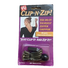 Clip -N- Zip The Do It Yourself Zipper Gripper As Seen On TV Made In USA NOS