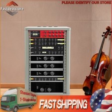 18U Cabinet Rolling Network Rack Audio Studio Video Telecom Equipment Rack Gray