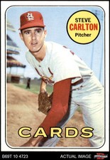 1969 Topps #255 Steve Carlton Cardinals HOF 8 - NM/MT