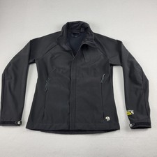 Mountain Hardwear Jacket Womens Medium Black Softshell Full Zip Hiking Outdoor