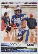 2025 Upper Deck CFL Exclusives 54/100 Zach Collaros #6 16vq
