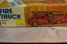 Tin FIRE TRUCK Fire Ladder Truck Retro intage Rare el 14/11