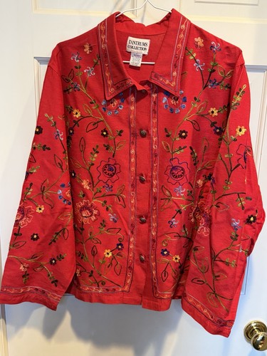 Chinese New Year Oriental adult Black/Red  Top Sz L