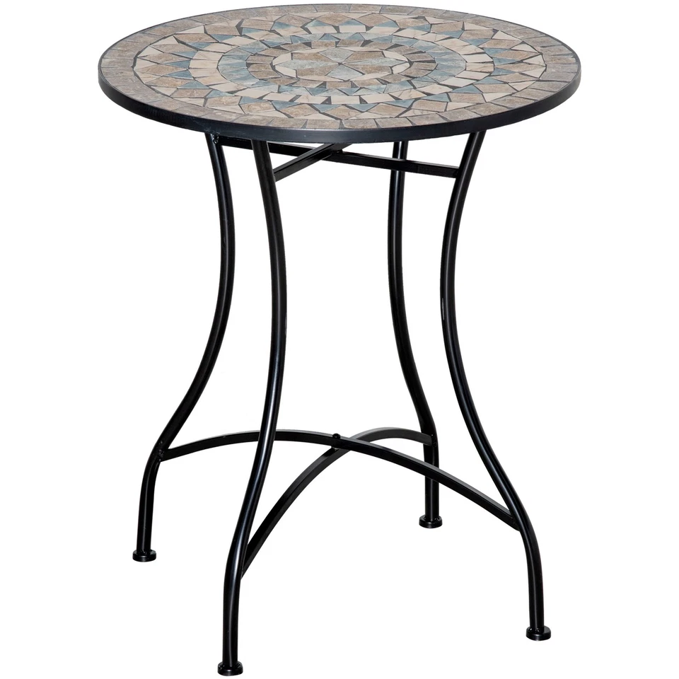 Garden table mosaic table round bistro table side table ceramic ø60 cm - Image 3 of 3