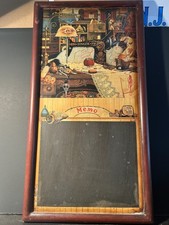 Vintage Framed Sewing Room Memo Chalkboard Si...