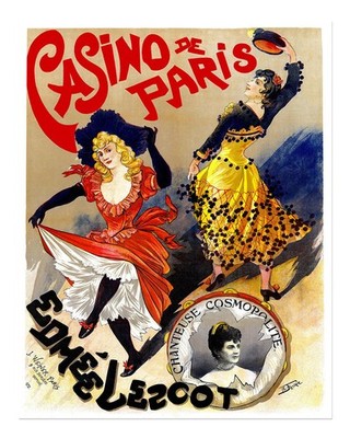 Vintage Pariser Kabarett Wandkunst Klassisches Moulin Rouge Art Nouvea