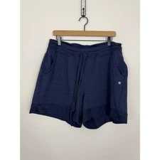 Active Life Women’s Lounge Shorts XXL Navy Blue Drawstring Cuffed Pockets