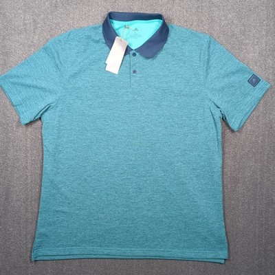 NEW Adidas Go-To NS Golf Polo Mens XL Crew Navy/ Semi Mint Shirt NWT