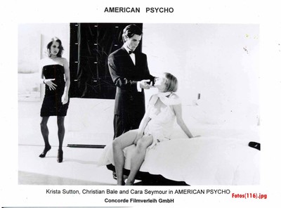 American Psycho - Krista Sutton, Christain Bale - 4 Pressefotos - 13x18cm (3550)