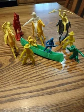 Vintage 50's-60'sMarx.Rel.Lido T.COHN ,Cowboys & Indians Horses Hard Plastic LOT