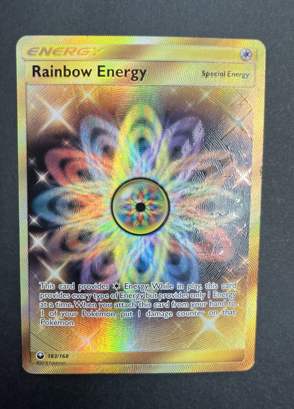 Pokémon TCG Rainbow Energy 183/168 Sm-Celestial Storm Secret Rare Holo Card