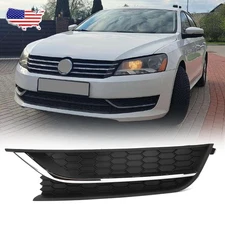Left Fog Light Lamp Cover Grille Grill Bezel Chrome Trim For VW Passat 2012-2015