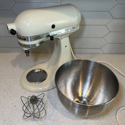 KitchenAid K45SS クリームカラー スタンドミキサー KitchenAid Stand Mixer K45SS Cream Almond With Bowl And 1