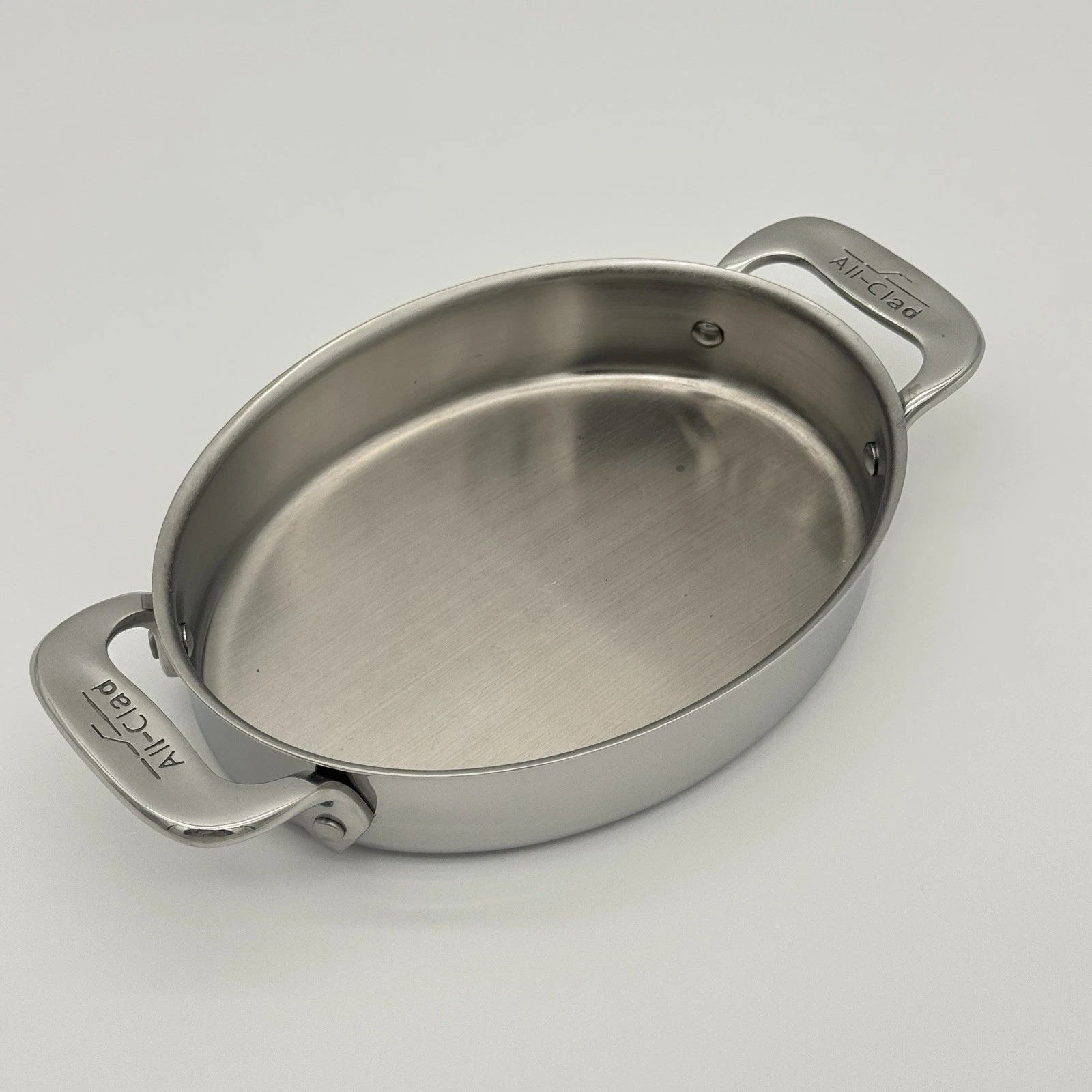 All-Clad 7 inch Polished Stainless Steel Oval Oven Mini Baker Roasting Bakeware