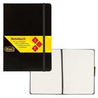 Idena Notizbuch 80G/M² Kariert Schwarz Din A5 192 Seiten 209281