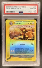 2003 Pokemon Skyridge Raticate Reverse Holo #89/144 PSA 8