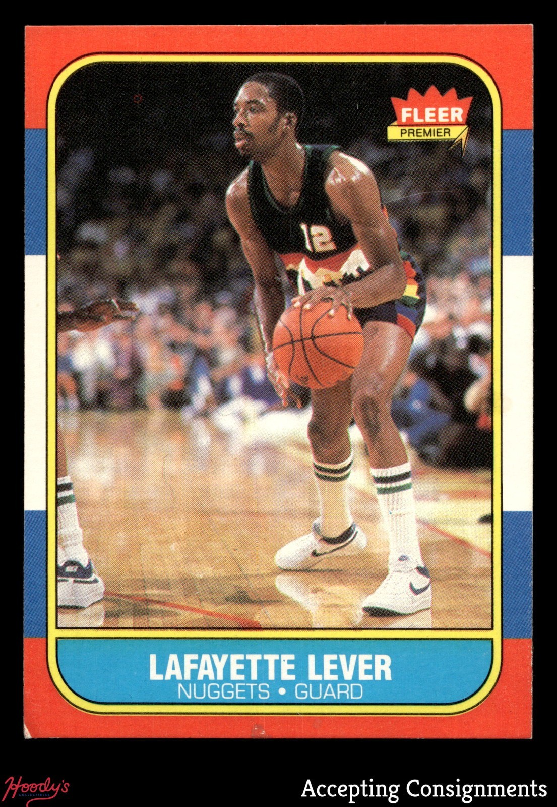 1986-87 Fleer #63 Lafayette "Fat" Lever RC ROOKIE NUGGETS