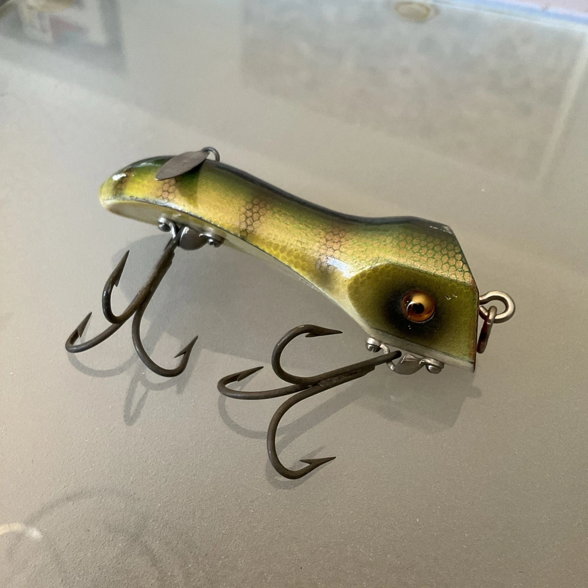 Leurre De Pêche Vintage Pflueger – Spinner Tandem Queue Plume – Fabriqué Aux États-Unis