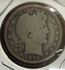 1896-S Barber Silver Quarter Choice Good Key Date Coin - DMR