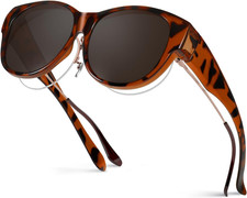 Polarized Fit over Glasses Sunglasses for Women Men,Trendy Sunglasses over Glass