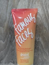 Devoted Creations FAMOUS FACES Facial Tanning Lotion Skin Firming 3.4 oz