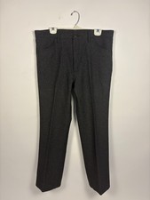 Vintage Wrangler Pants Mens 36x30 Gray Polyester Western Dress Pants USA Made