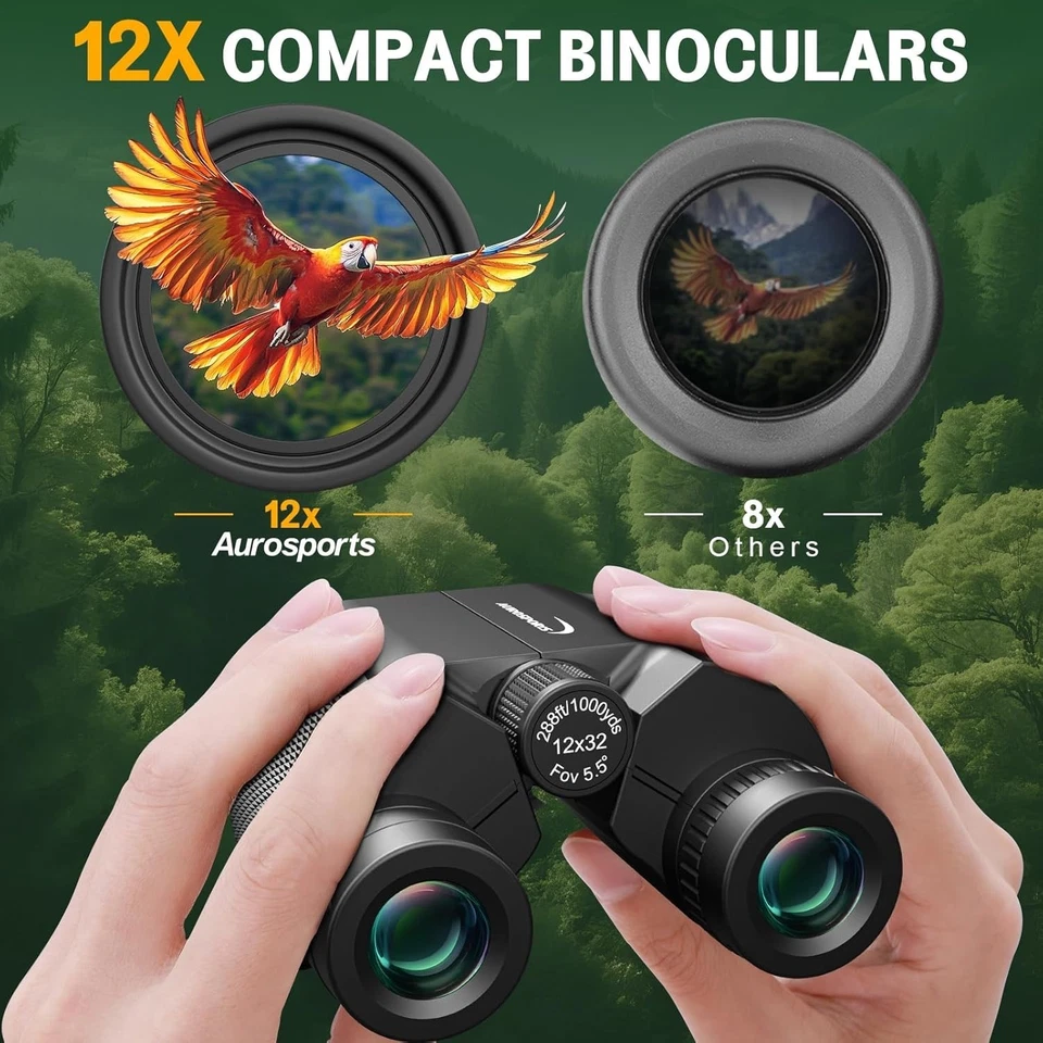 12x32 Compact Binoculars for Adults - High Power Lightweight - Image 4 of 4