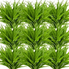 Artificial Fake Grass, 24 PCS Outdoor Faux Grasses Plastic Plants Greenery UV...