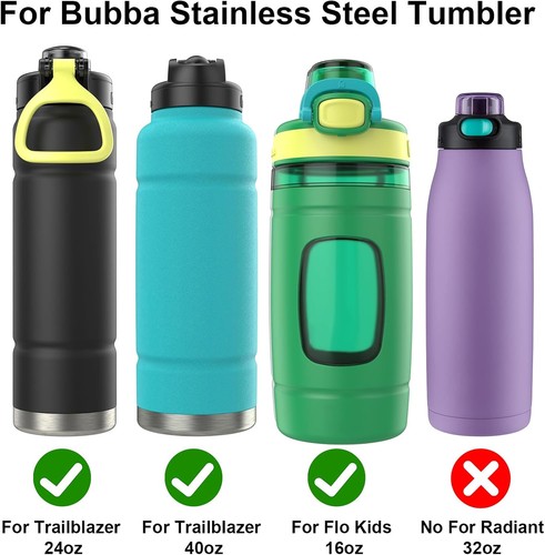 Auto Spout Lid for Bubba Trailblazer 24 32 40 oz Stainless Steel Water BLACK  - Picture 2 of 7
