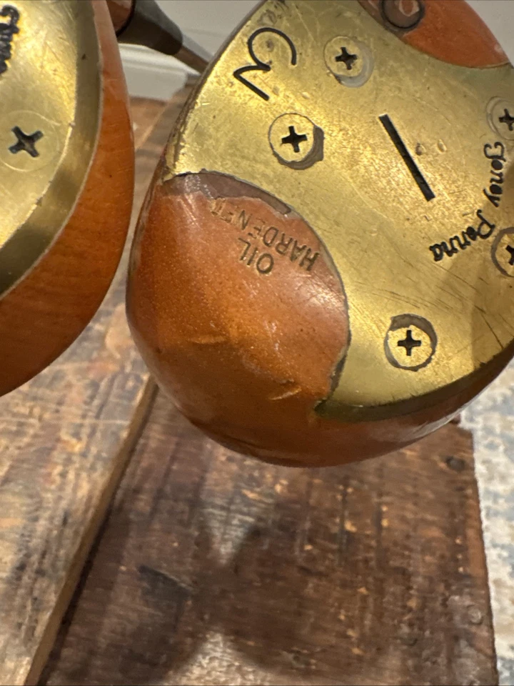 Toney Penna Original Blonde Persimmon Oil Hardened Driver Fairway 1 3 4 Wood Set - Image 3 of 4