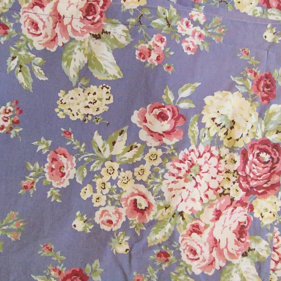 Vintage Eddie Bauer Home Floral Euro Pillow Shams Pair - Cottage Heritage Roses - Image 4 of 4