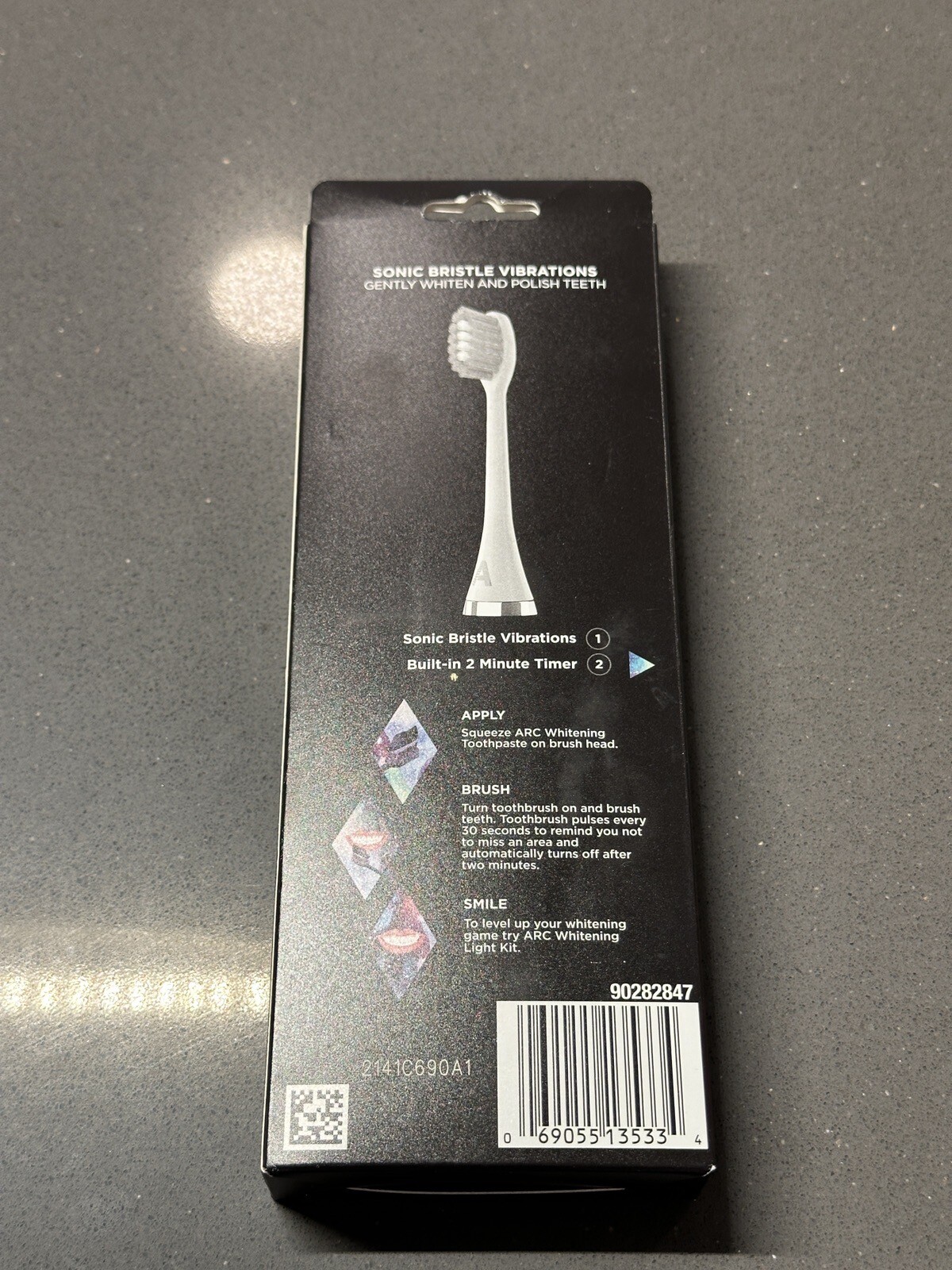 ARC Metal Sonic Power Toothbrush + Travel Case Black/ White eBay