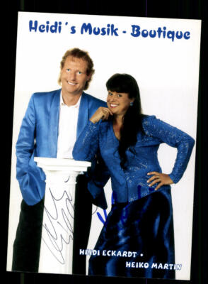 Heidi Eckardt and Heiko Martin autograph card original signed + M 6003