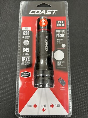 Coast 650-Lumen LED Handheld Flashlight G56 Pro grade NEW