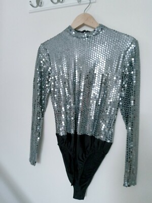 Mondi Vintage evening stretch top size 8/ 10 sequins buttoned Women s 38
