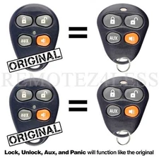 2 Remote For Dei Viper 4 Button Orange Keyless Entry Car Key Fob EZSDEI476V